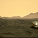 An illustration of NASA's DAVINCI Venus probe
